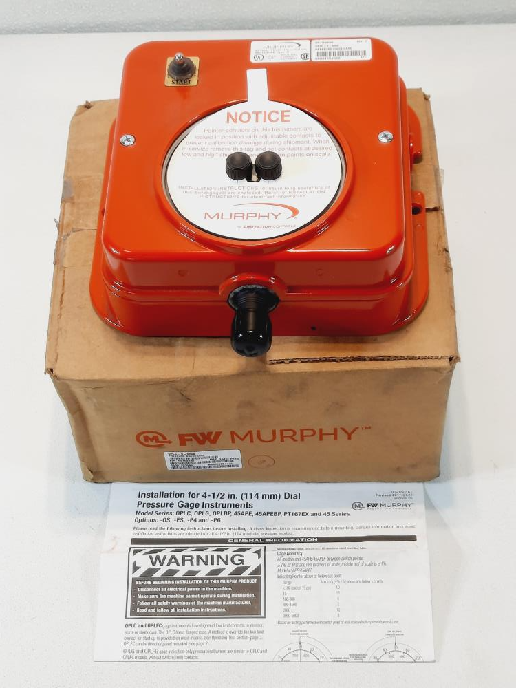 Murphy OPLC-S-5000 4.5" Pressure Swichgage (05700836)