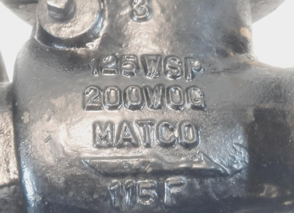 Matco 3" 125 WSP Check Valve