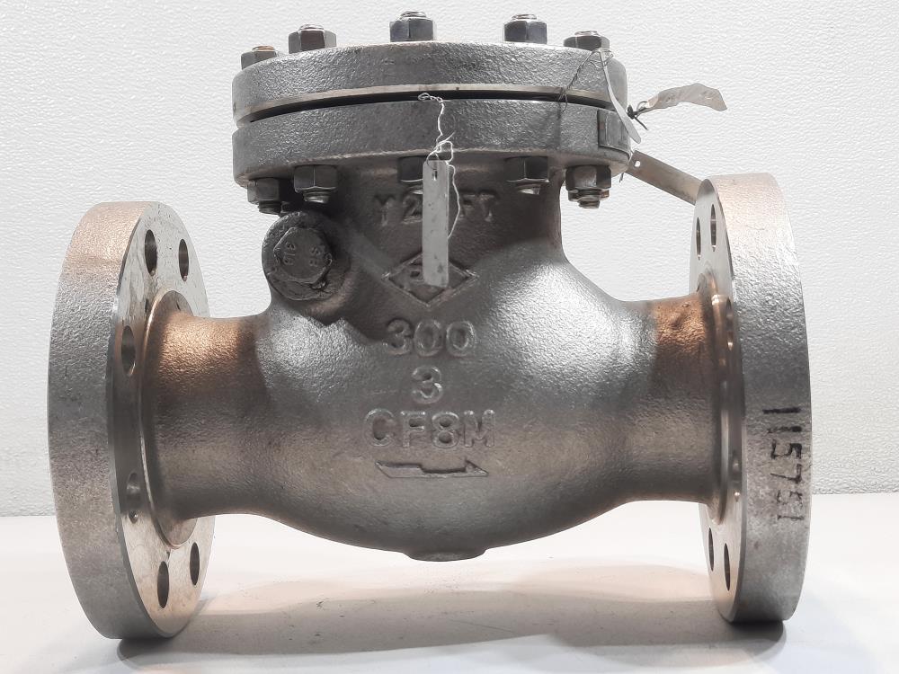 PK 3" 300# CF8M Swing Check Valve FIG# 302RF10SL-GRF