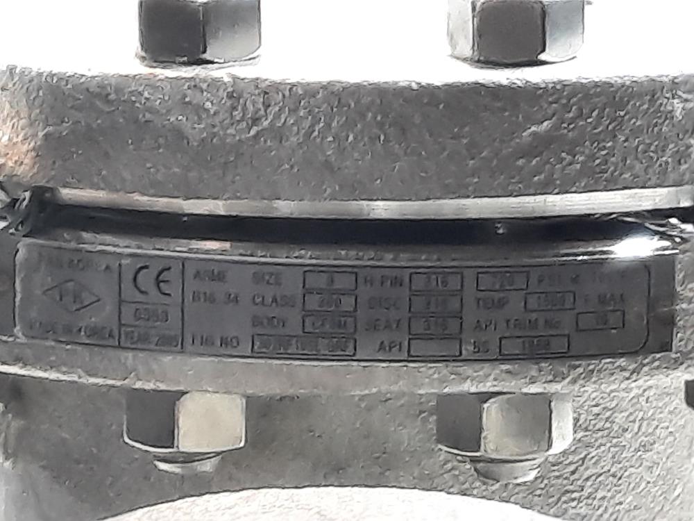 PK 3" 300# CF8M Swing Check Valve FIG# 302RF10SL-GRF