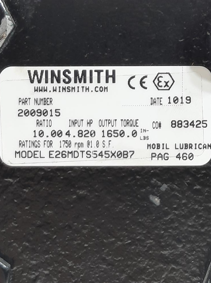 Winsmith SE Encore E26 Speed Reducer E26MDTS545X0B7