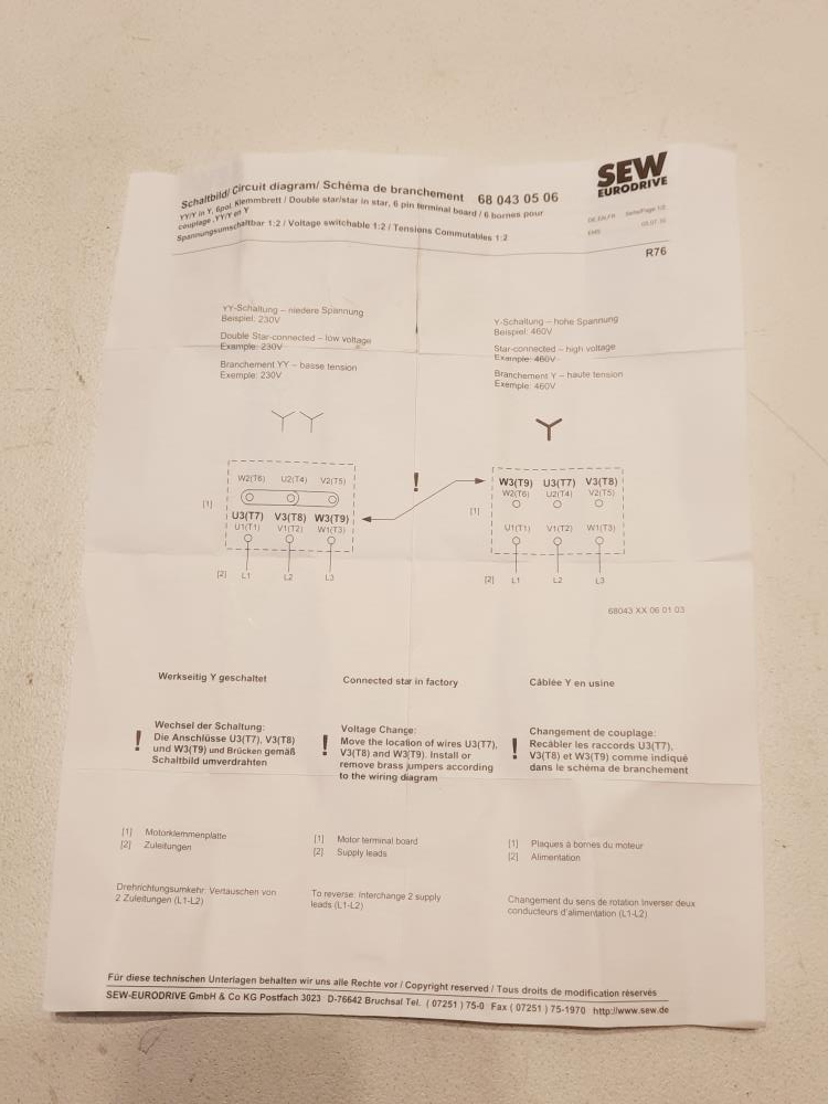 Sew-Eurodrive Gearbox KT67/T DRN100LA/DH W/ HP5.0