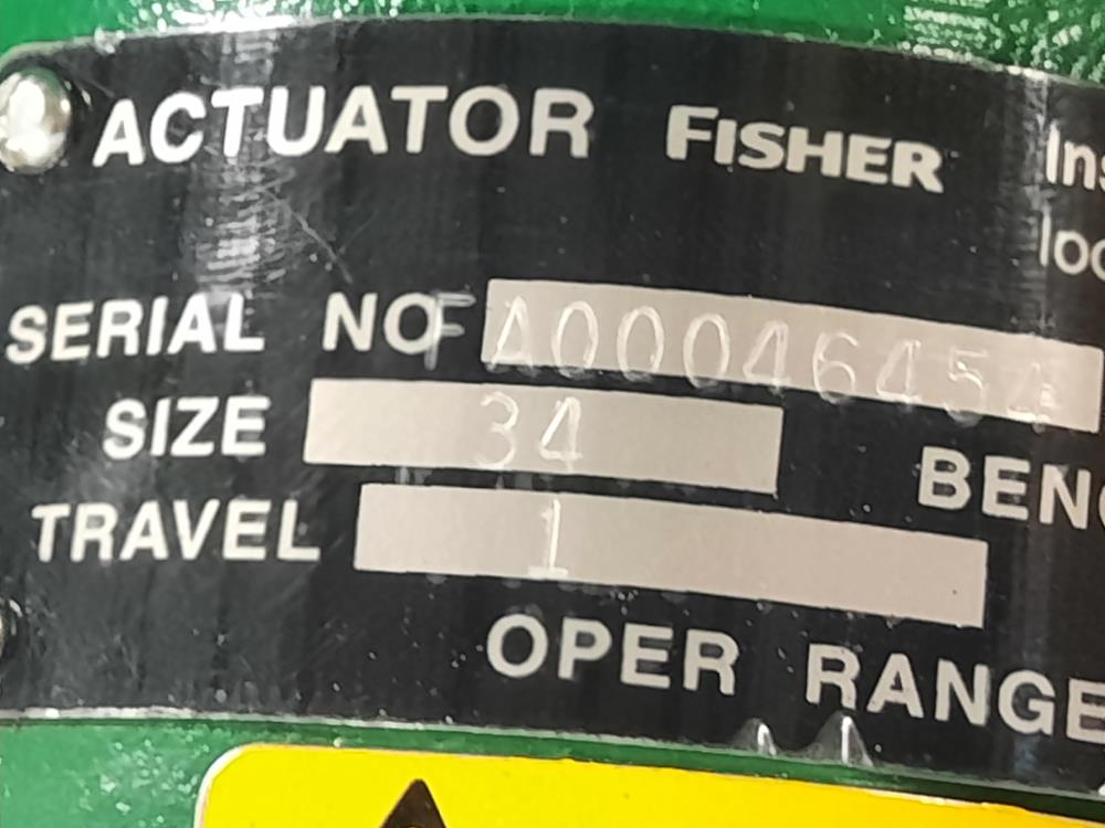 Fisher Controls 1" 300#  Actuated Control Valve Type EZ w/ 657 Actuator