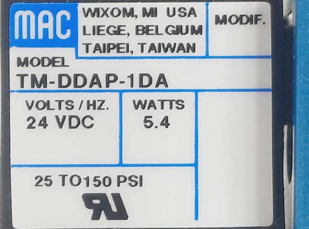 MAC Solenoid Valve 82A-AA-000-TM-DDAP-1DA