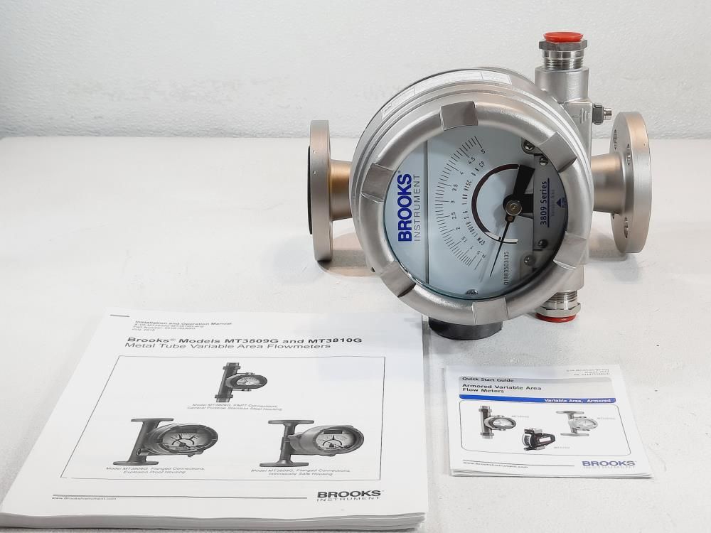 Brooks 1" MT3809 Metal Tube Variable Area Flowmeter 3809GAA10AFAB3D3T000