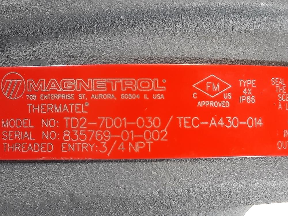 Magnetrol Thermatel TD2-7D01-030/TEC-A460-014 Flow Switch
