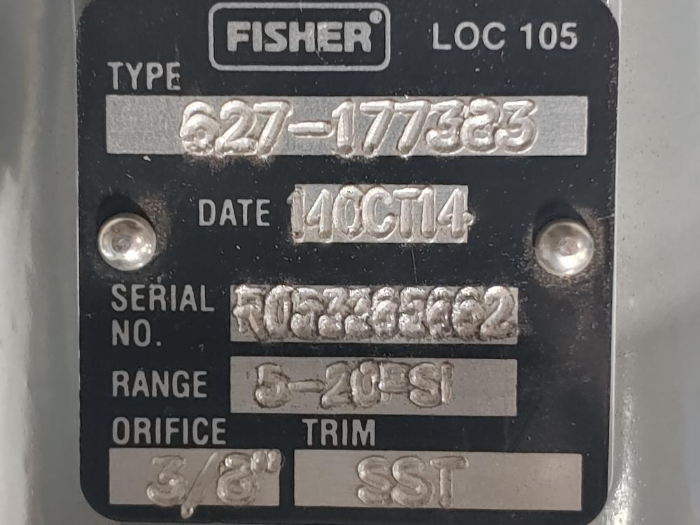 Fisher 1" 150# Pressure Regulator Type 627