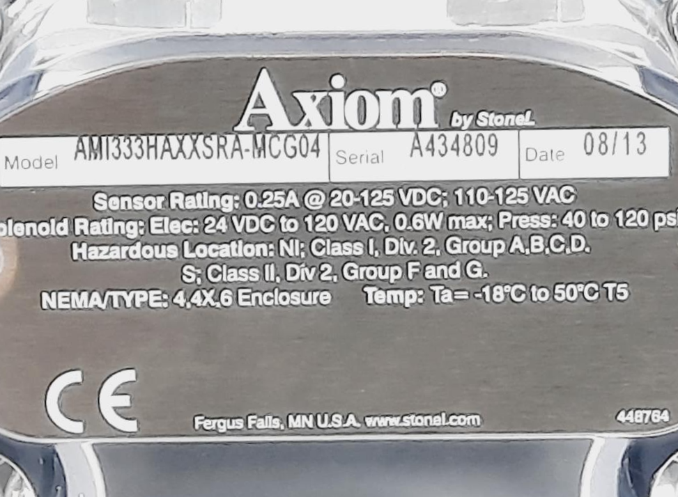 Apollo 1" 150# Flanged Ball Valve w/ Bray Actuator & StoneL Axiom Limit Switch