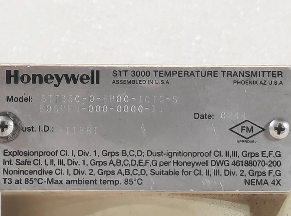 Honeywell Temperature Transmitter STT3500EP00TCTGSB0SPEN00000001J