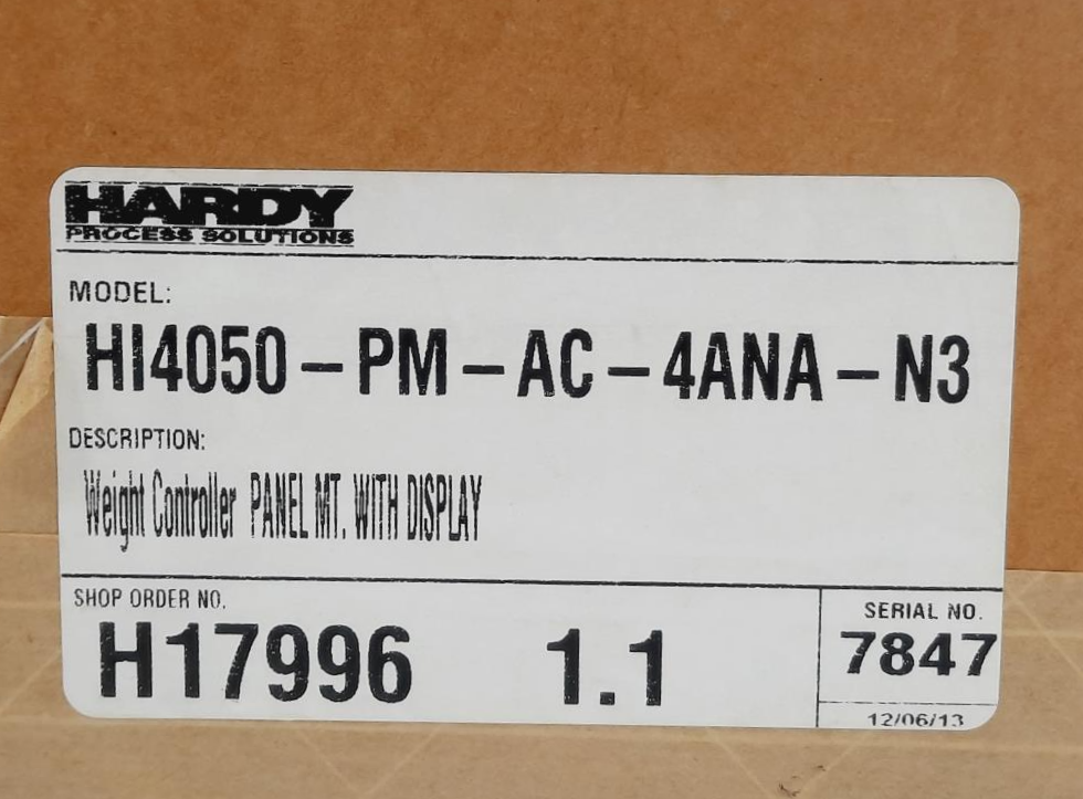 Hardy Process Solutions Weight Controller HI4050-PM-AC-4ANA-N3