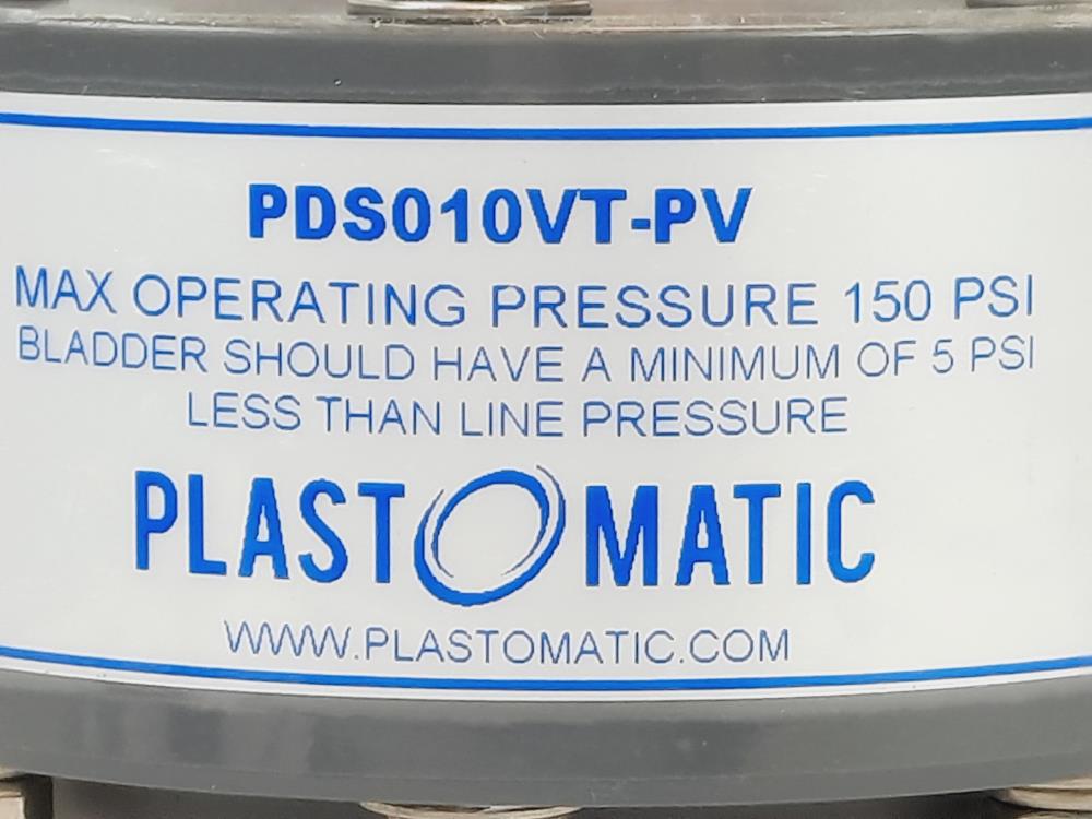 Plast-O-Matic PDS010VT-PV Pulsation Dampener 