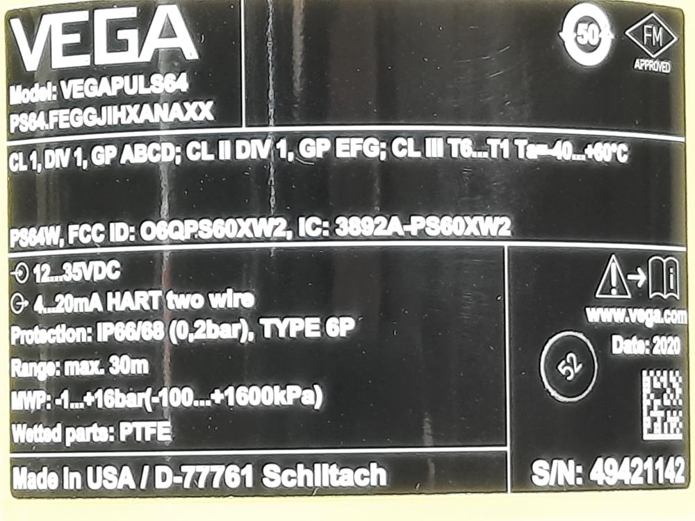 ケトルベル Radar level sensor VEGA VEGAPULS C 21 PSC21.XXXXXGBHB