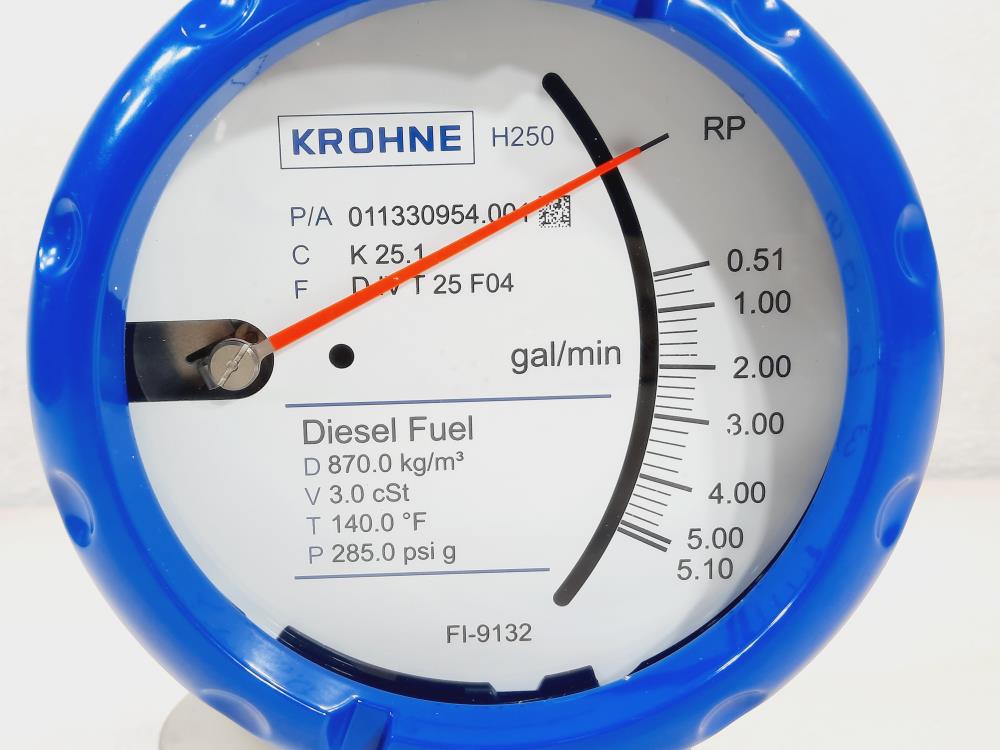 Krohne 1" 300# Stainless Steel Variable Area Flowmeter H250U/RR/M40