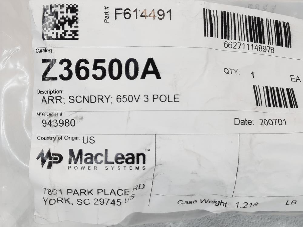 Maclean Power  Surge Tec Arrestor Z650