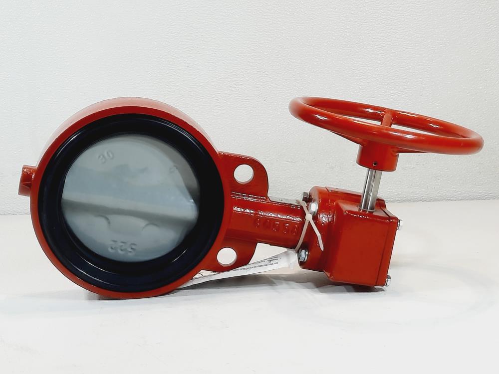 Bray 6" 125/150 Wafer Butterfly Valve, Series 30 w/ Gear Operator