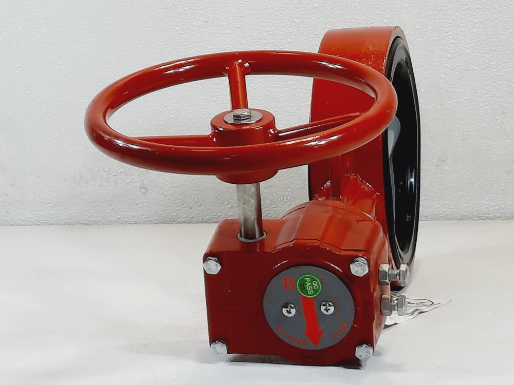 Bray 6" 125/150 Wafer Butterfly Valve, Series 30 w/ Gear Operator