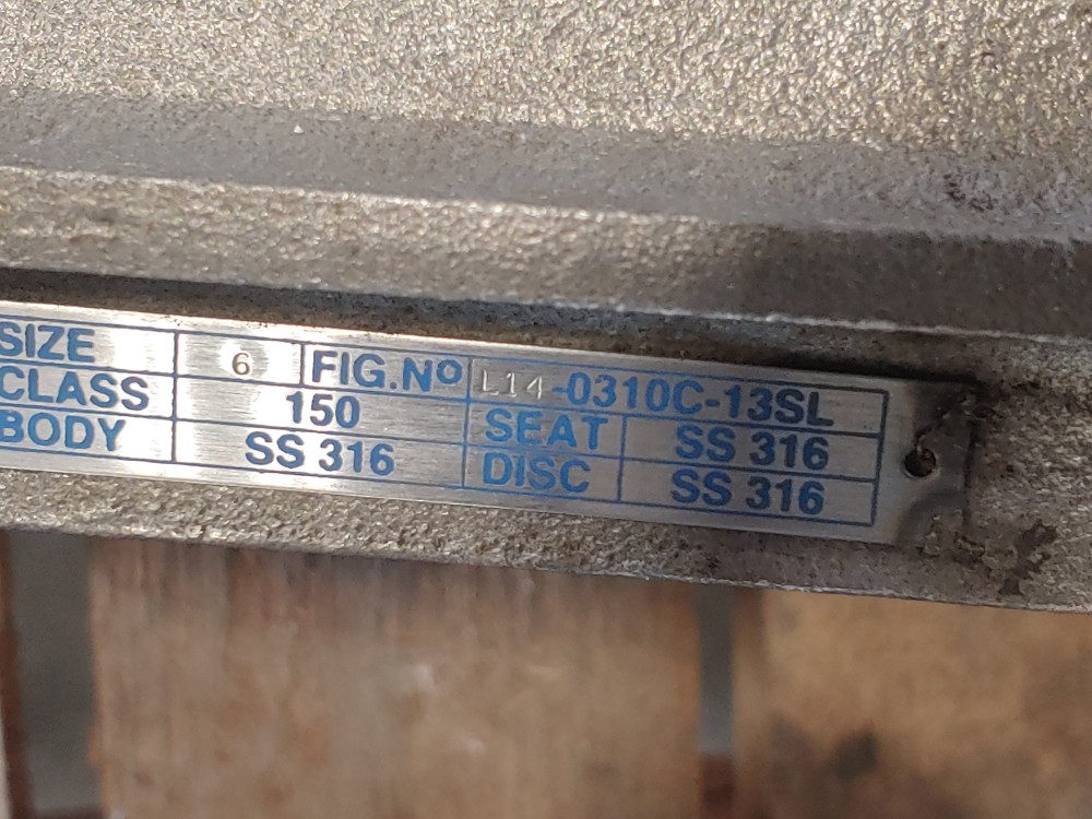 Velan 6" 150# CF8M /316SS Knife Gate Valve