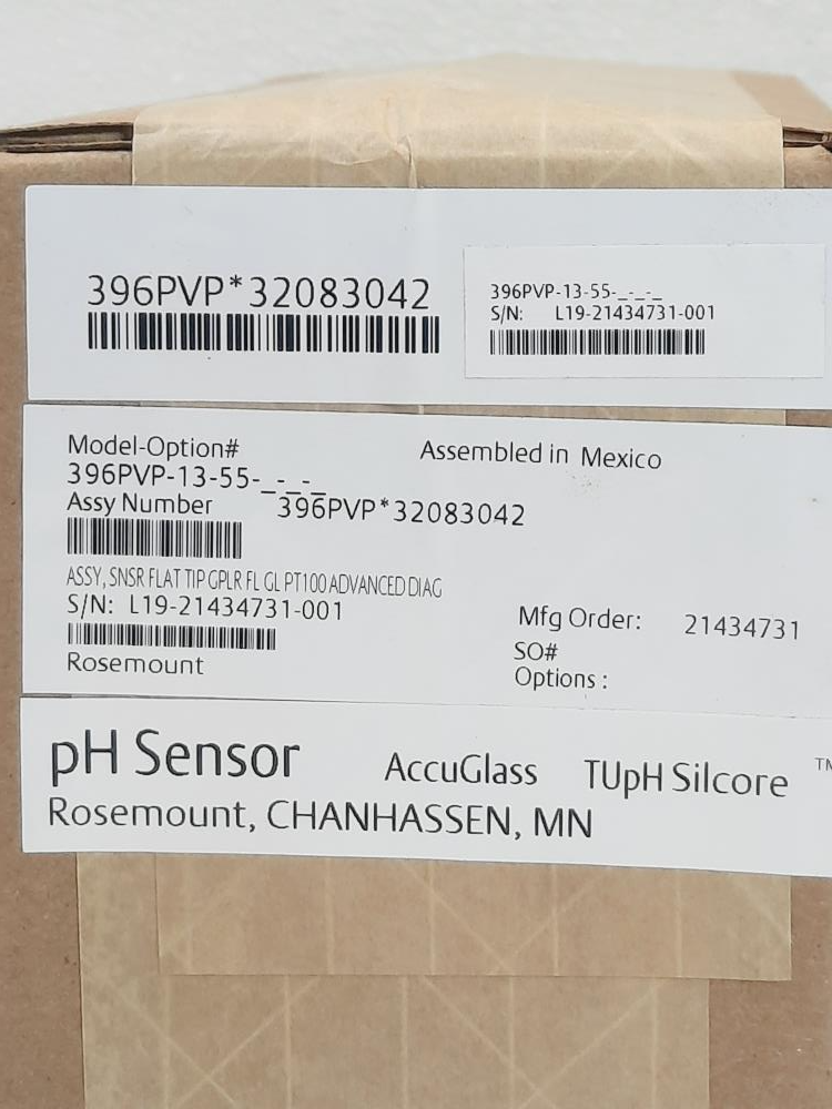 Rosemount Emerson pH Sensor AccuGlass TUpH Silcore 396PVP1355