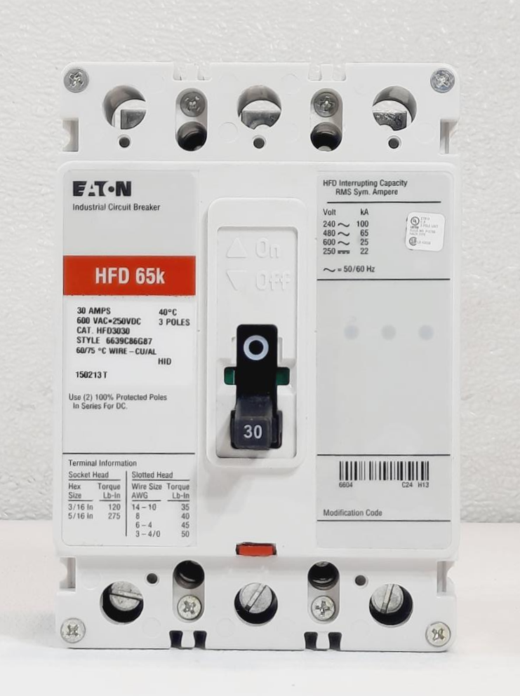 Eaton Industrial Molded Case Circuit Breaker HFD3030