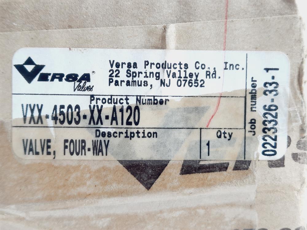 Versa 4 Way Air Valve Model: VXX-4503-XX-A120