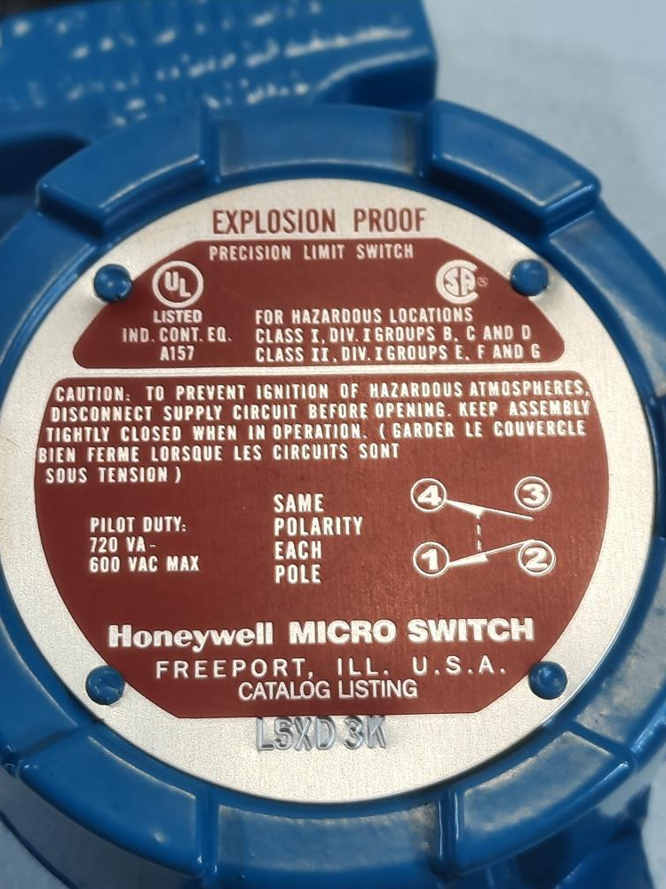Honeywell LSXD3K Explosion-Proof Limit Switch                  