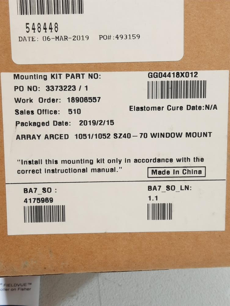 Fisher Valve Mounting Kit GG04418X012