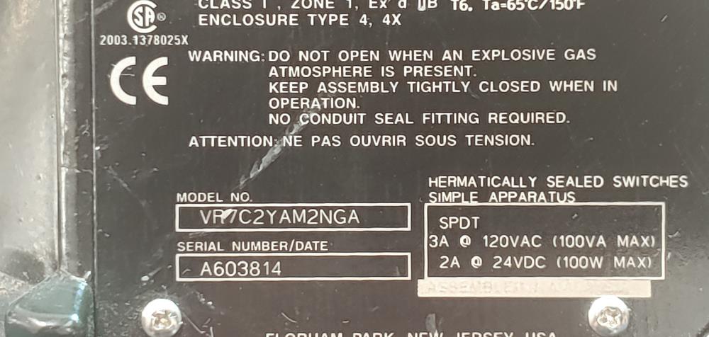 Asco Rotary Valve Position Indicator VR7C2YAT2NGA