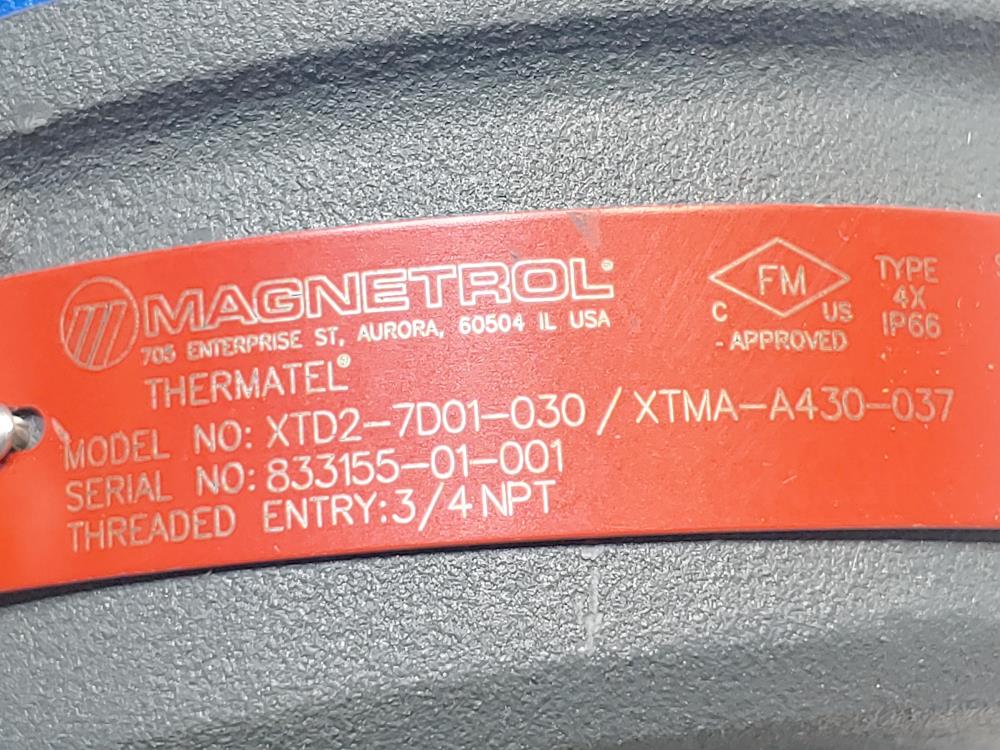 Magnetrol Thermal Flow  Thermatel Dispersion Switch XTD2-7D01-030/XTMA-A430-037