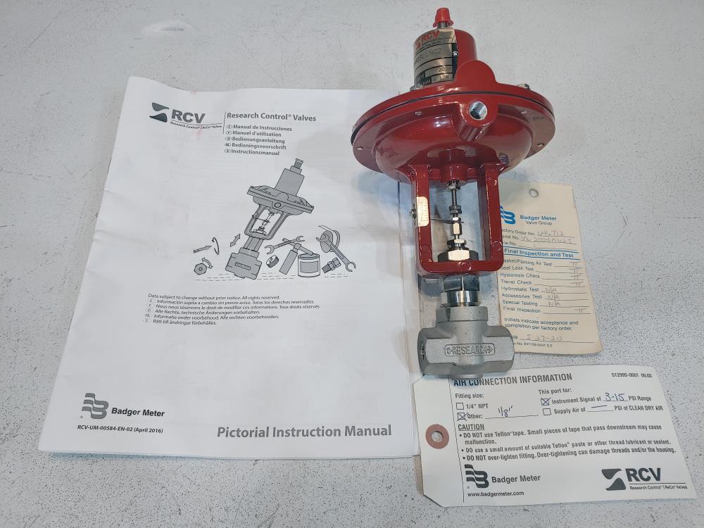Badger Meter Research Control Valve 1001GCNC2SV0SLLNC2