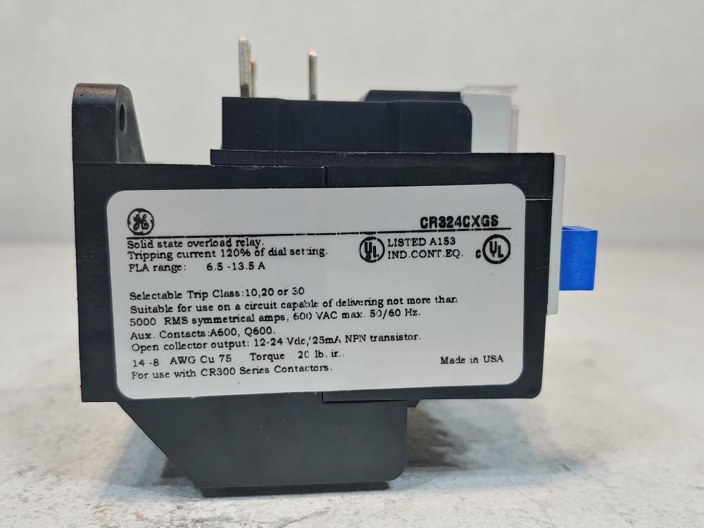 General Electric Solid State Overload Relay CR324CXGS