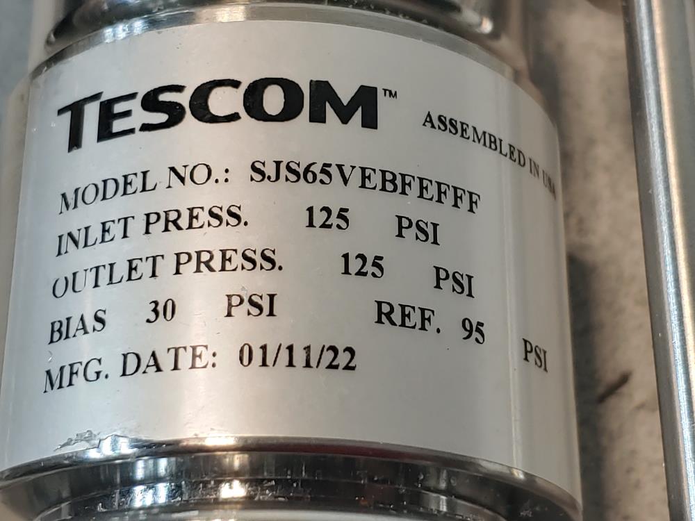 Tescom Mechanical Pump Regulator SJS65VEBFEFFF w/ Hyett HC25EW Diaphragm