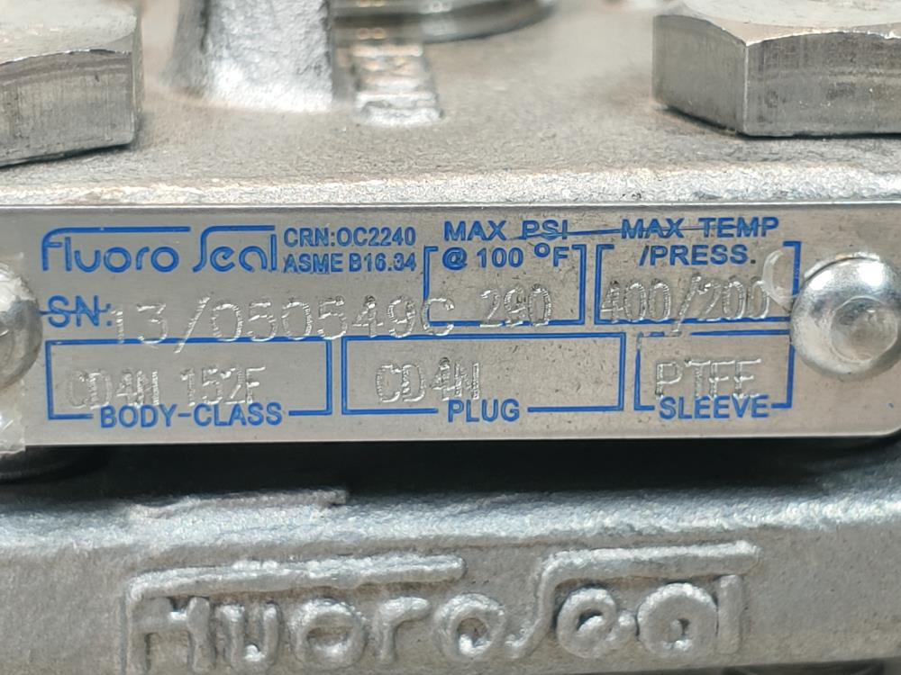 FluoroSeal 3/4" CD4M Plug Valve Fig. 152F