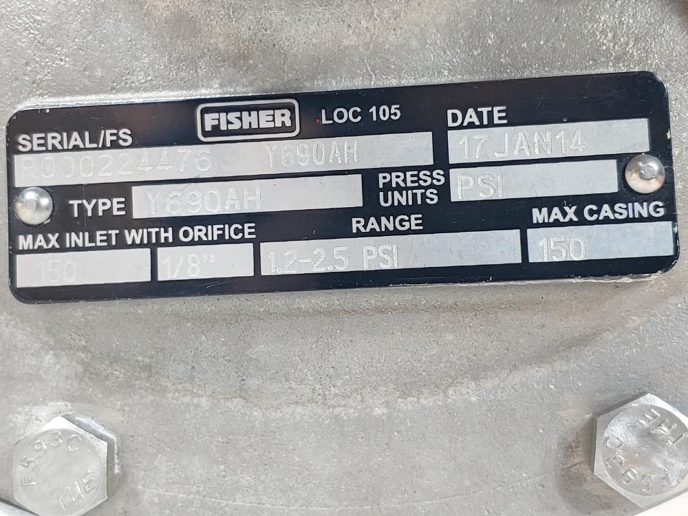 Fisher pressure reducing regulator y690ah