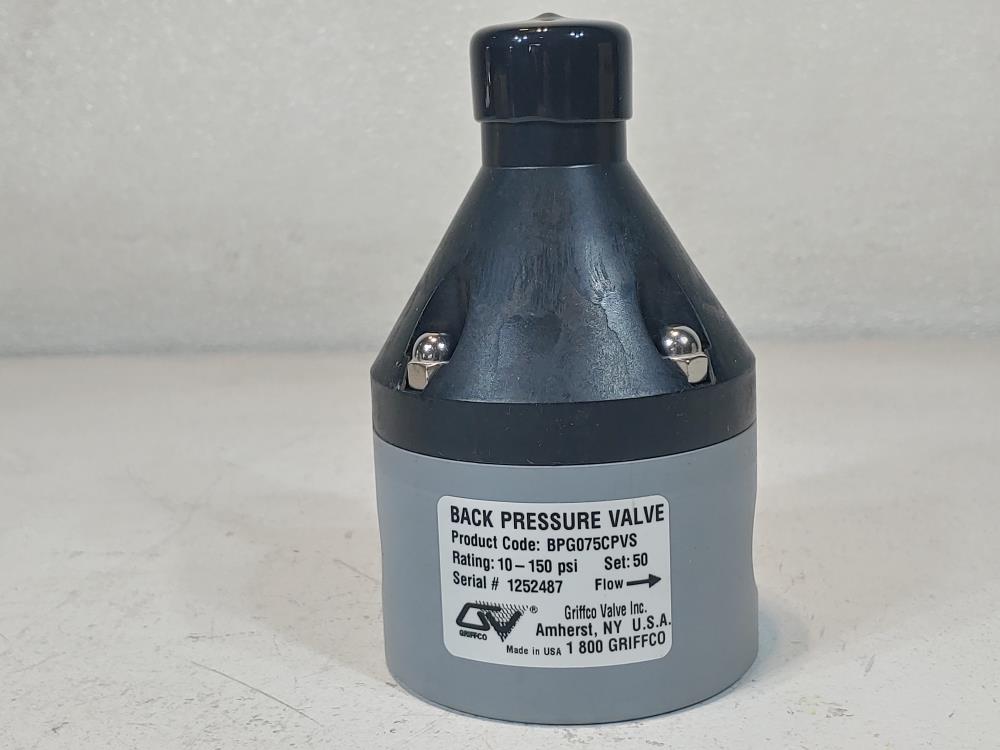 Griffco Back Pressure Valve, Product Code#: BPGO75CPVS