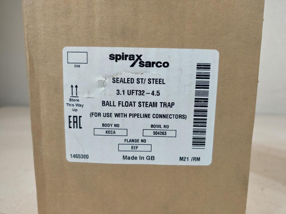 Spirax Sarco Sealed SS Ball Float Steam Trap UFT32-4.5