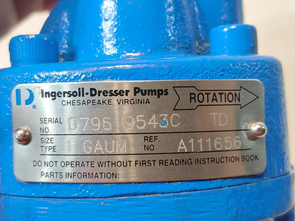 Ingersoll-Dresser Pump Type: 1 GAUM