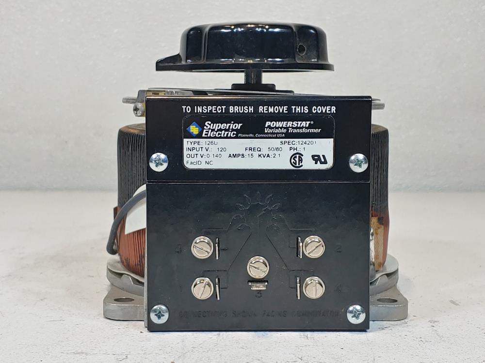 Superior Electric Powerstat Variable Transformer Type 126U