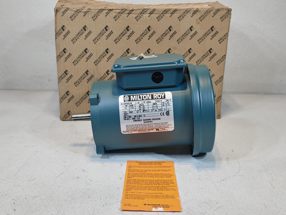 Reliance Electric Milton Roy 1/2 HP Motor 0411-2004-310, A79C8261M