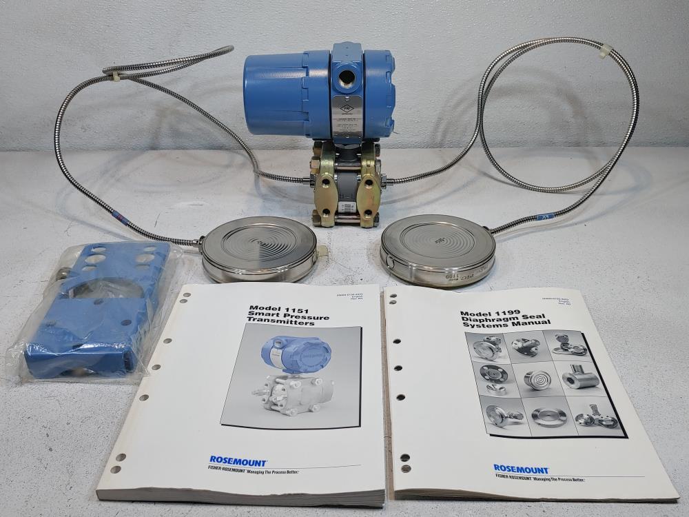 Rosemount 1151 Smart Pressure Transmitter 1151DP5S12S2M1B3 w/ diaphragm Seal 