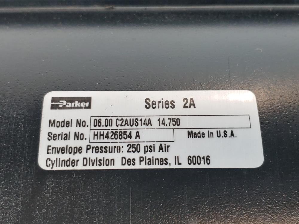 Parker Series 2A 06.00 C2AUS14A 14.750 250 PSI Heavy Duty Pneumatic Cylinder 