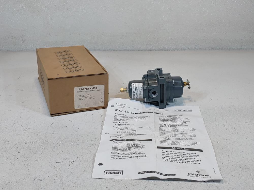 Fisher 67CF Series Filter Pressure Regulator Type FS-67CFR-600