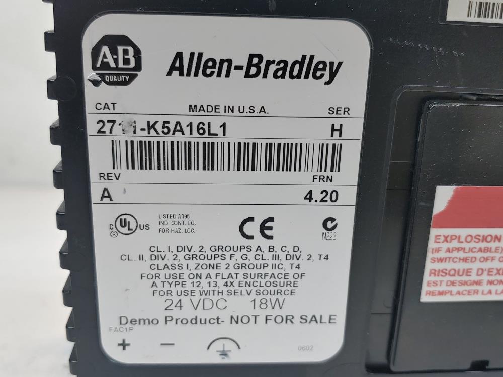 ALLEN BRADLEY Panelview 550 Controller Keypad Replacement 2711-K5A16L1 Ser.H