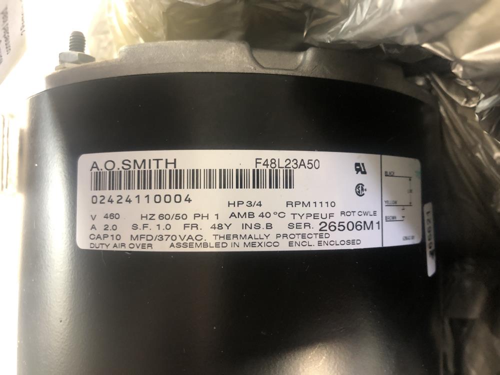 AO Smith Condenser Fan Motor F48L23A50 HP 3/4