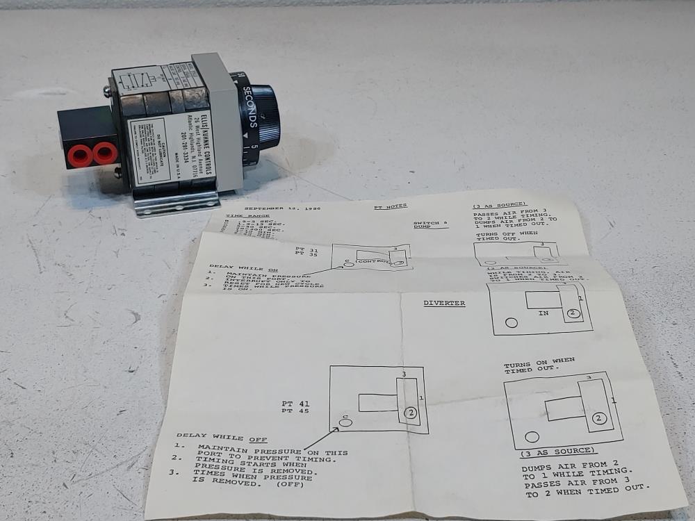 Ellis/Kuhnke PT41D Pneumatic Timer