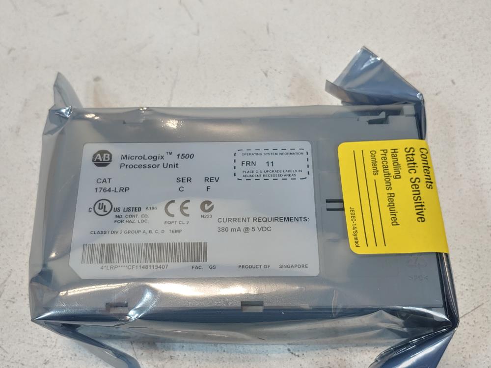 Allen Bradley 1764-LRP Ser B Rev C FRN 5 MicroLogix 1500 CPU Processor Unit 3 274894124444