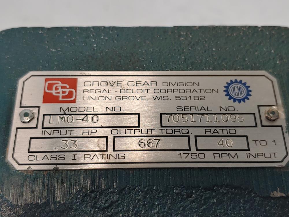 Grove Gear Speed Reducer Model#: LMQ-40