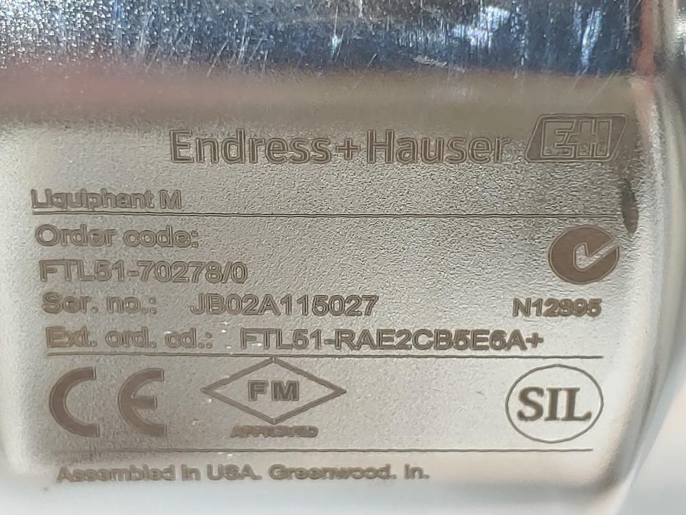 Endress Hauser  FTL51 Liquiphant M Level Limit Switch FTL51-70278/0