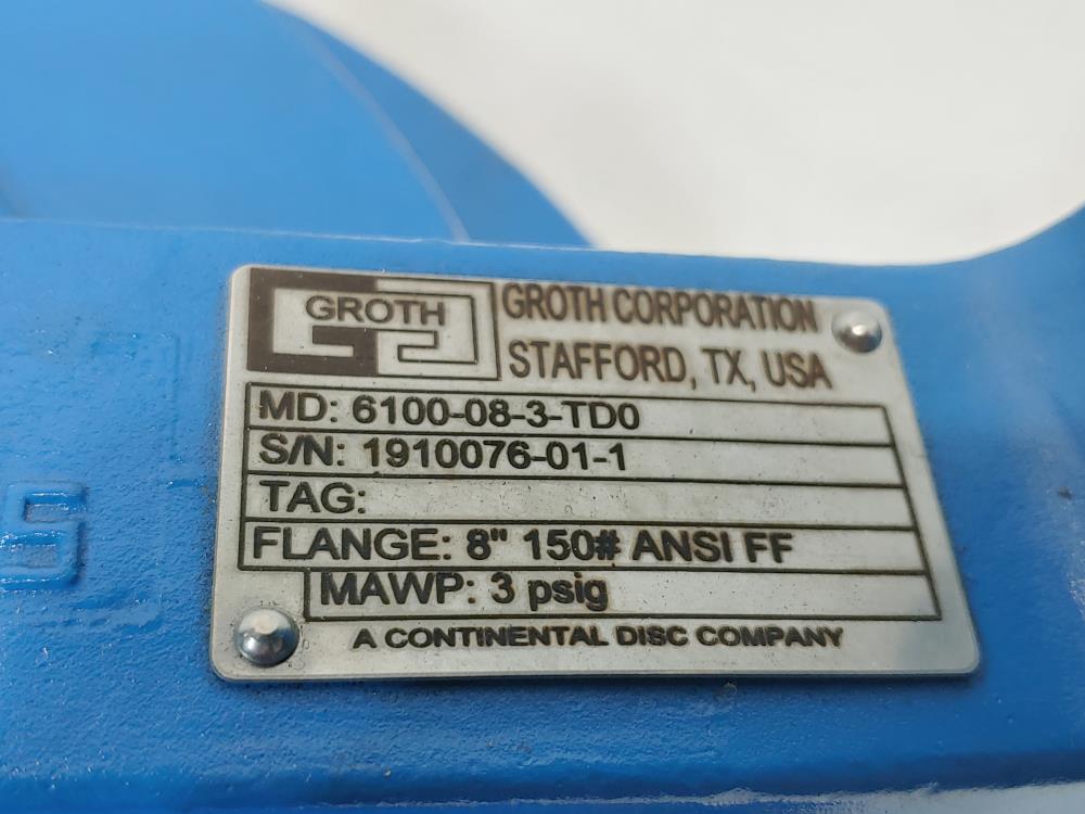 Groth 8" Gauge Hatch 6100-08-3-TD0