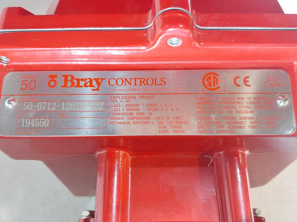 Bray 14" 150 Actuated Wafer Butterfly Valve 