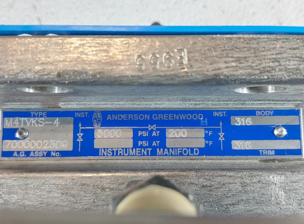 Anderson Greenwood 3-Way Manifold Valve M4TVKS-4